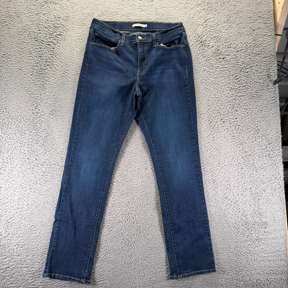 Levi's Jeans Women's 12 Blue Cotton Denim Straight Leg Classic Workwear Stretch